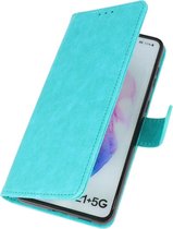 Wicked Narwal | bookstyle / book case/ wallet case Wallet Cases Hoesje voor Samsung Samsung Galaxy S21 Plus Groen