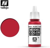 Vallejo 70934 Model Color Transparent Red - Acryl Verf flesje