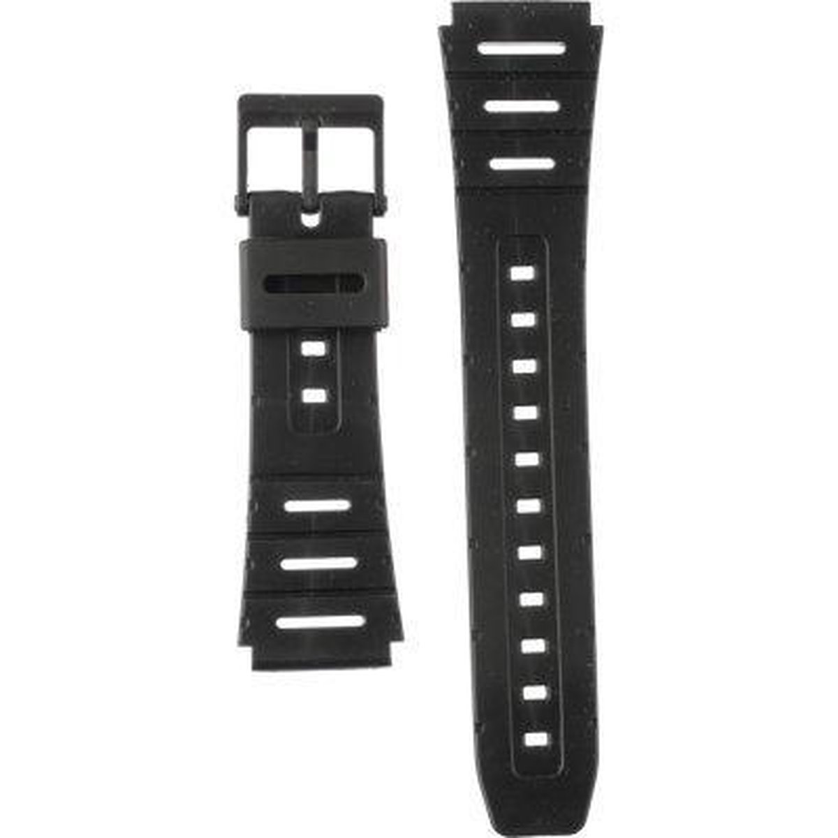 Morellato Horlogebandje - Morellato horlogeband Spiro - Silicone - Zwart - bandbreedte 24.00 mm