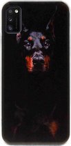 ADEL Siliconen Back Cover Softcase Hoesje Geschikt voor Samsung Galaxy A41 - Dobermann Pinscher Hond