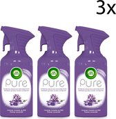 Air Wick - Pure - Huiles essentielles - Relaxant - Spray assainisseur d'air - 3 x 250 ml