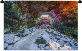 Tapisserie Islande - Grotte de lave colorée en Islande Tapisserie coton 180x120 cm - Tapisserie avec photo XXL / Groot format !