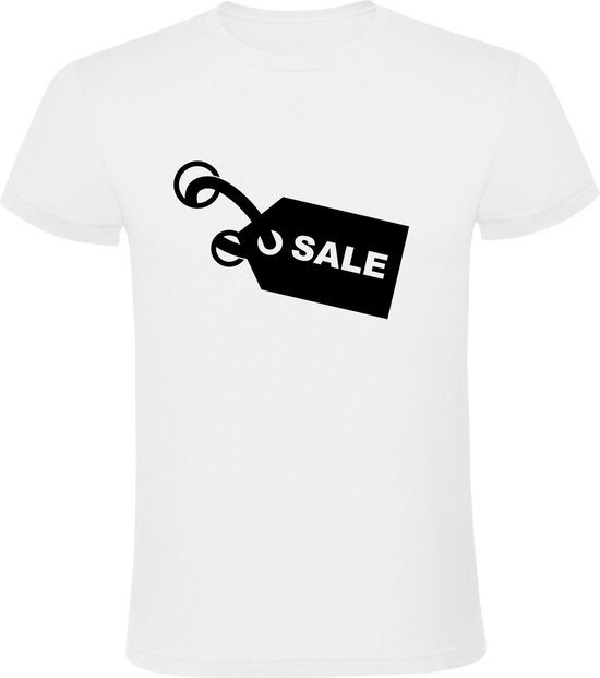 Sale Heren t-shirt | uitverkoop | korting | winkels | ondernemers | kado |  Wit | bol.com