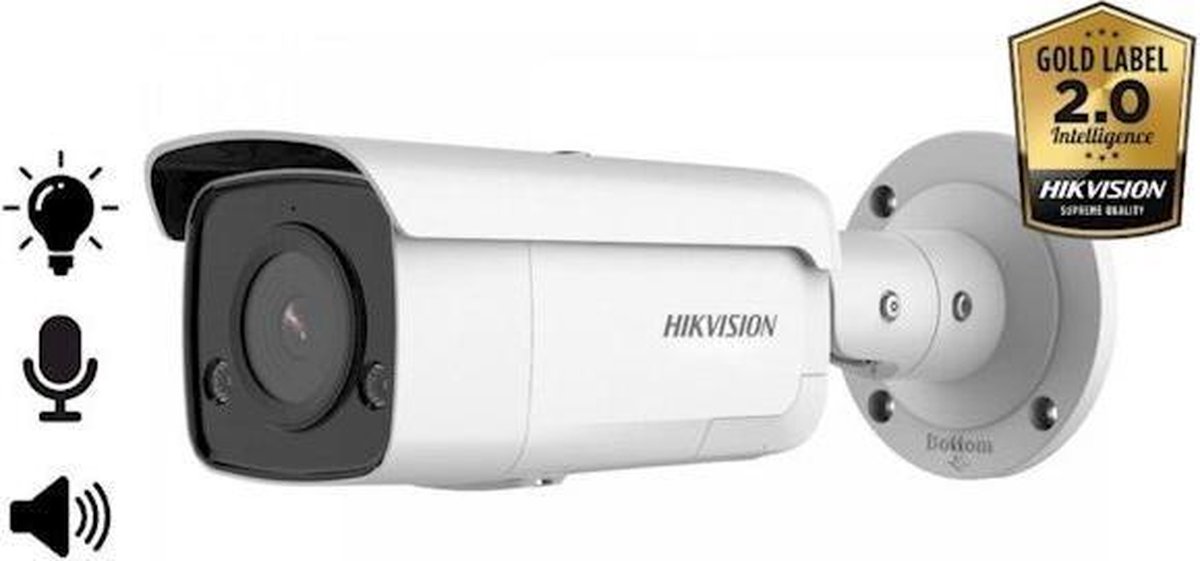 Hikvision Digital Technology DS-2CD2T86G2-ISU/SL(2.8MM) bewakingscamera Rond IP-beveiligingscamera Buiten 3840 x 2160 Pixels Plafond/muur