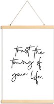 JUNIQE - Posterhanger Trust -20x30 /Wit & Zwart