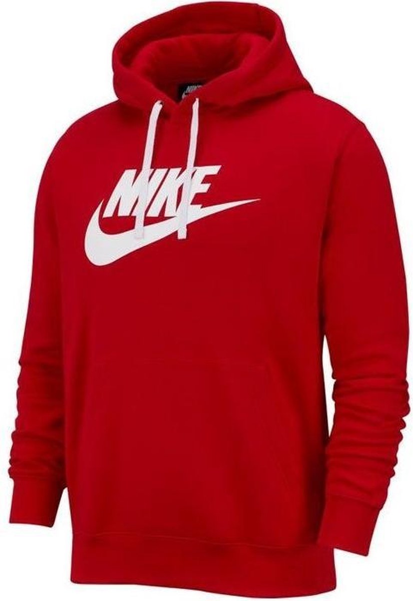 Nike Club Hoodie heren sportsweater Rood