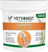 Vets best clean eye round pads - 100 st - 1 stuks