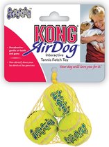 Kong squeakair tennisbal geel met piep - xs 4 cm 3 st - 1 stuks