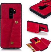 Leren beschermhoes voor Galaxy S9 Plus (rood)