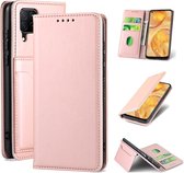 Voor Huawei P40 Lite Sterk Magnetisme Vloeistof Voel Horizontaal Flip Leren Case met Houder & Kaartsleuven & Portemonnee (Rose Goud)