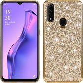 Voor OPPO A8 / A31 glitterpoeder schokbestendig TPU beschermhoes (goud)