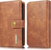 Voor iPhone 11 Pro Max DG.MING Triple Fold Crazy Horse Texture Magnetische Horizontale Flip Leren Case met Houder & Kaartsleuven & Portemonnee (Bruin)
