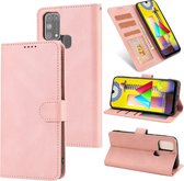 Voor Samsung Galaxy M31 Fantasy Klassiek Huidgevoel Kalfsleer Textuur Magnetische gesp Horizontale Flip PU lederen tas met houder & kaartsleuf & portemonnee (roze)