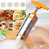 4 mallen huishoudelijke handmatig kleine roestvrij staal op te drukken stijl houvast Noodle Machine (oranje)