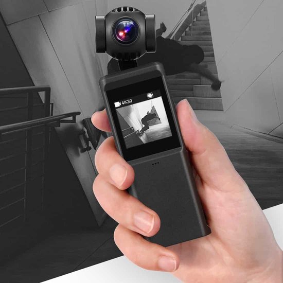 Taiko buik reservering terugtrekken P6A 1080P Pocket Gimbal Camera Mini PTZ Vlog Camera (zwart) | bol.com