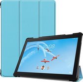 Custer Texture Horizontale vervorming Flip lederen tas voor Lenovo Tab P10 10.1 inch met drievoudige houder en slaap / waakfunctie (hemelsblauw)