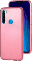 Voor Xiaomi Redmi Note 8 TPU Glitter All-inclusive beschermhoes (roze)