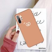 Voor Galaxy Note10 + Little Pig Pattern Frosted TPU-beschermhoes (koraaloranje)