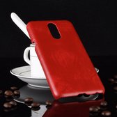 Shockproof Litchi Texture PC + PU Case voor LG K40 (rood)