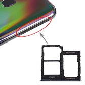 SIM-kaarthouder + SIM-kaarthouder + Micro SD-kaarthouder voor Galaxy A40 (zwart)