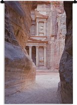 Wandkleed Petra - Petra tussen de rotsen van Jordanie Wandkleed katoen 90x135 cm - Wandtapijt met foto