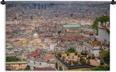 Wandkleed Napels - Uitzicht over de huizen in de Italiaanse stad Napels Wandkleed katoen 180x120 cm - Wandtapijt met foto XXL / Groot formaat!