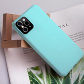 Voor iPhone XS Max Creative effen kleur vloeibare siliconen hoes (blauw)
