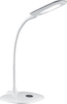LED Tafellamp - Tafelverlichting - Iona Poiny - 4W - Warm Wit 3000K - Rond - Mat Wit - Kunststof
