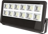 LED Bouwlamp 500 Watt - Leo - LED Schijnwerper - Helder/Koud Wit 6400K - Waterdicht IP65 - Mat Zwart