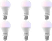 CALEX - LED Lamp 6 Pack - Smart A60 - E27 Fitting - Dimbaar - 8.5W - Aanpasbare Kleur CCT - Mat Wit