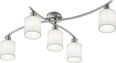 LED Plafondlamp - Iona Gorino - E14 Fitting - 5-lichts - Rond - Mat Wit - Aluminium