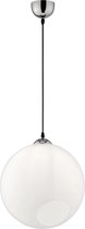 LED Hanglamp - Iona Klino XL - E27 Fitting - 1-lichts - Rond - Mat Chroom - Aluminium