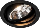 QAZQA chuck - Moderne Inbouwspot - 1 lichts - Ø 160 mm - Zwart -  Woonkamer | Slaapkamer | Keuken