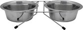 Happy pet voerbak 2st met onderstel - 13,5 cm - 1 stuks