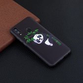 Embossment Patterned TPU Soft Case voor Huawei Honor 10 Lite / P Smart 2019 (Panda en Bamboo)