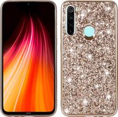 Voor Geschikt voor Xiaomi Redmi Note 8 Glittery Powder Shockproof TPU Case (Goud)