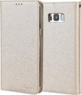 Voor Galaxy S8 + CMai2 zijde textuur horizontale flip lederen tas met houder & kaartsleuven & fotolijst en portemonnee (licht goud)