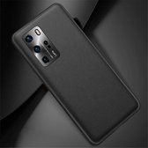 Voor Huawei P40 Pro Shockproof TPU Soft Edge Skinned Plastic Case (Zwart)