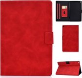 Voor Kindle Fire HD10 2015/2017 koeienhuid textuur horizontale flip lederen tas met houder en kaartsleuven (rood)