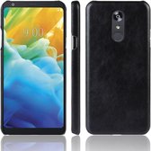 Schokbestendig Litchi Texture PC + PU-hoesje voor LG Stylo 5 (zwart)