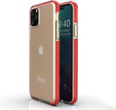 Voor iPhone 11 Pro TPU tweekleurige valbestendige beschermhoes (Chinees rood)