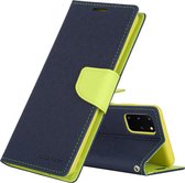 GOOSPERY FANCY DIARY Voor Galaxy S20 + Horizontaal Flip PU Leren Case, met Houder & Kaartsleuven & Portemonnee (Navy)