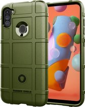 Voor Galaxy A11 Global Official Full Coverage Shockproof TPU Case (Army Green)