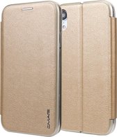 Voor iPhone XR CMai2 Linglong Series PC + PU horizontale flip lederen tas met houder en kaartsleuf (goud)