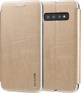 Voor Galaxy S10 CMai2 Linglong Series PC + PU horizontale flip lederen tas met houder en kaartsleuf (goud)