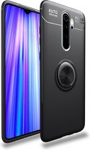 Voor Geschikt voor Xiaomi Redmi Note 8 Pro Lenuo schokbestendige TPU-beschermhoes met onzichtbare houder (zwart)