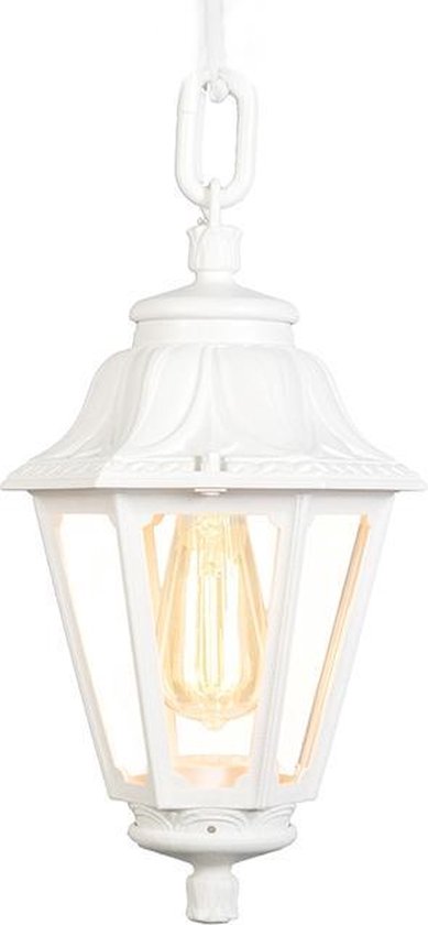 QAZQA anna - Klassieke Hanglamp voor buiten - 1 lichts - Ø 220 mm - Wit - Buitenverlichting
