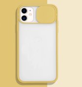 Voor iPhone 11 Sliding Camera Cover Design TPU beschermhoes (geel)