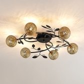 Lucande - plafondlamp - 6 lichts - ijzer - H: 13 cm - G9 - , goud