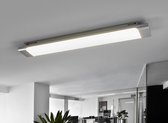 Arcchio - LED plafondlamp - 1licht - polycarbonaat, aluminium - H: 4.6 cm - wit, zilver - Inclusief lichtbron